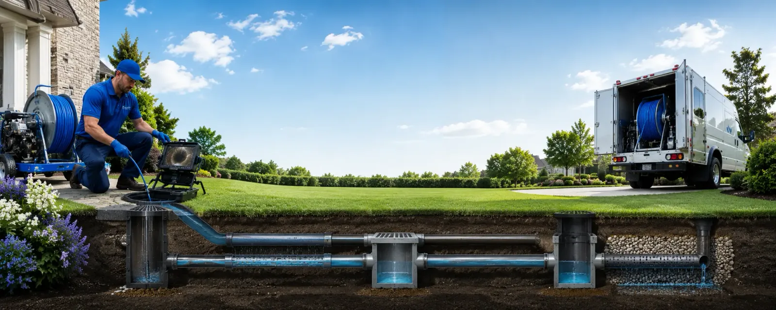 Outdoor drain cleaning information for North Georgetown, OH